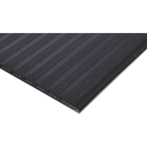Crown Ribbed Vinyl Anti-Fatigue Mat, 24 x 36, Black -CWNFL2436BK