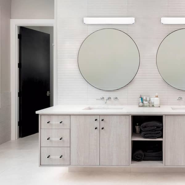 Metro 37 in. 3000K Brushed Nickel ENERGY STAR LED Vanity Light Bar and Wall Sconce