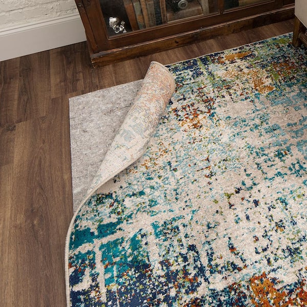 Grey 8 ft. x 10 ft. Rectangle Interior Multi Surface .22 in. Thickness Rug Pad