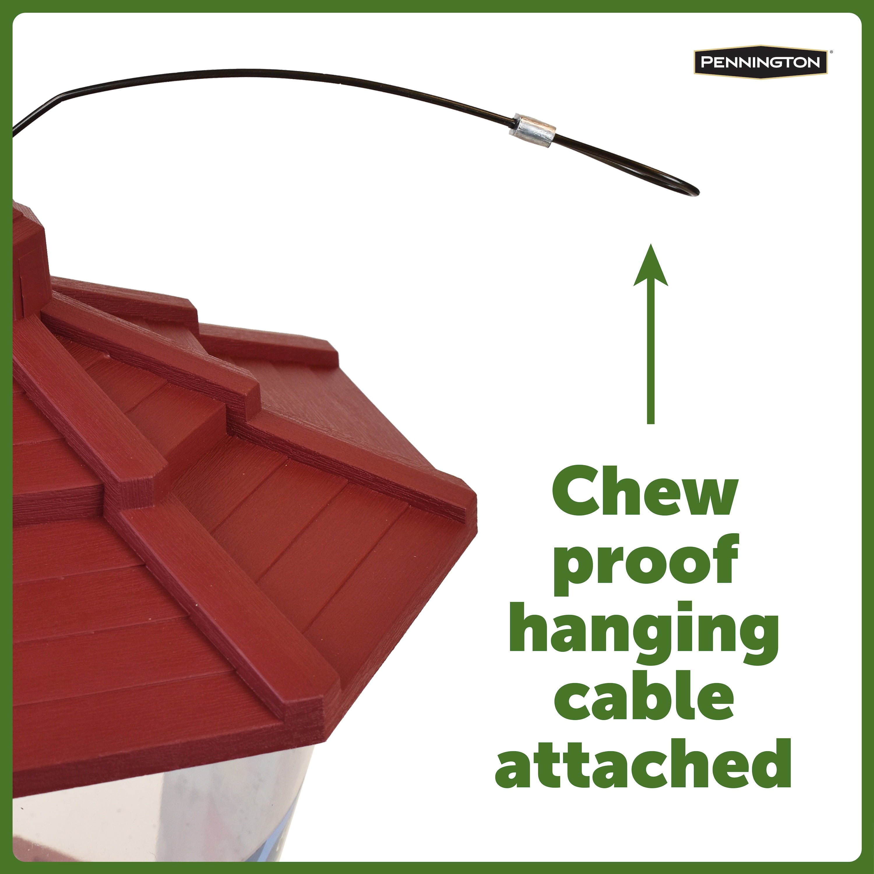 Pennington Red Resin Grand Ecozebo Wild Bird Feeder, 10 lb. Capacity, 1 Pack