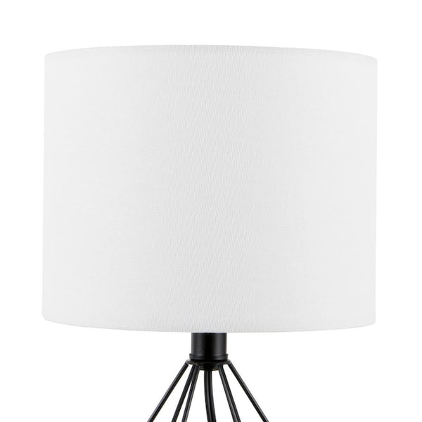 Willet 15.5 in. Black Cage Accent Table Lamp