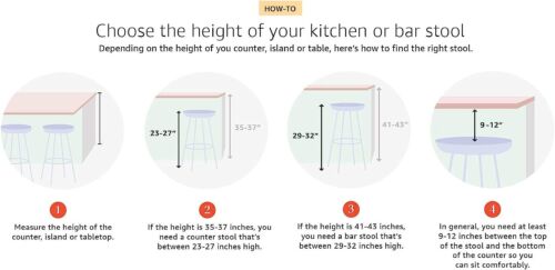 Bar Stools Set of 2 Counter Height Swivel Stool PU Leather Modern Height Stools