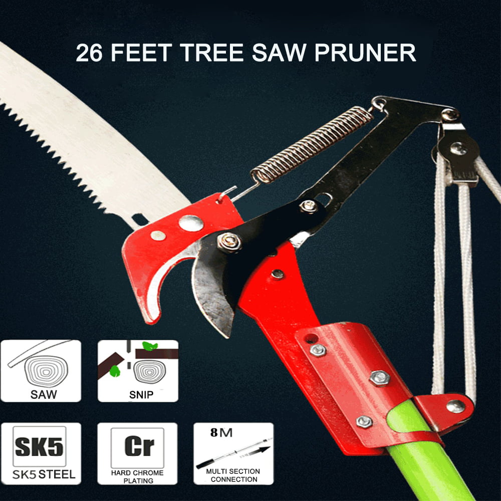 Techtongda New 26 Feet Tree Saw Pruner Tree Branch Trimmer Cutter Loppers Hand Pole Saws Free Shipping