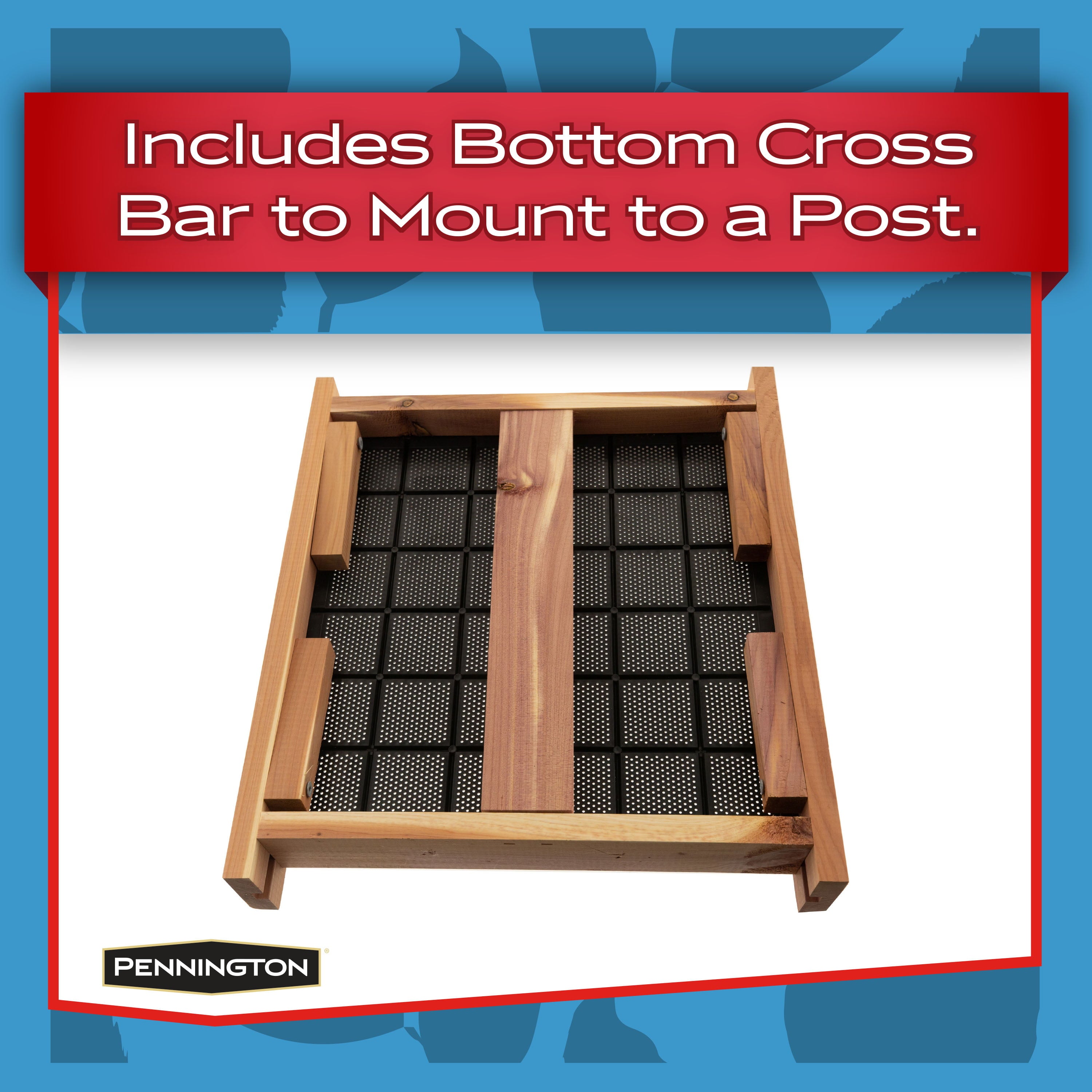 Pennington Red Cedar Wild Bird Ground Feeder, 12