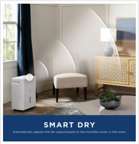 GE® 22 Pint ENERGY STAR® Portable Dehumidifier with Smart Dry for Damp Spaces