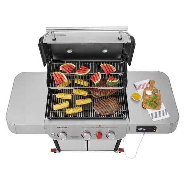 Genesis Smart SX-325s 3-Burner Natural Gas Grill in Stainless Steel with Smart Technology