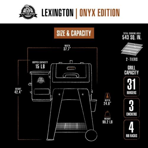 Pit Boss Lexington 500 Wood Pellet Grill - Onyx Edition