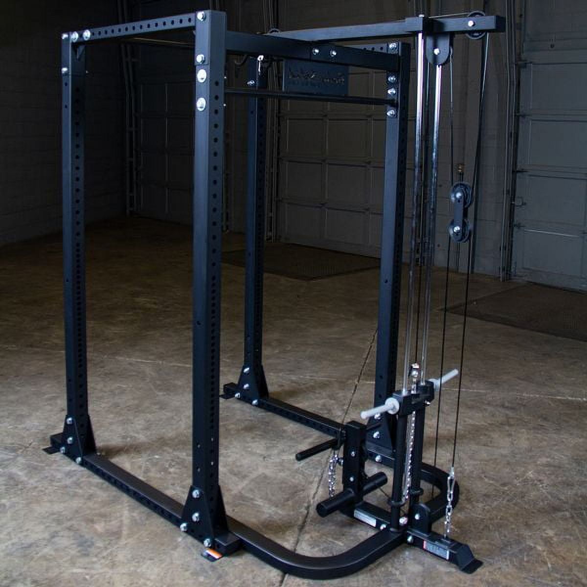Body-Solid Power Rack w/ 150 lbs. Weight Stack and Bench (Commercial Gym Quality)