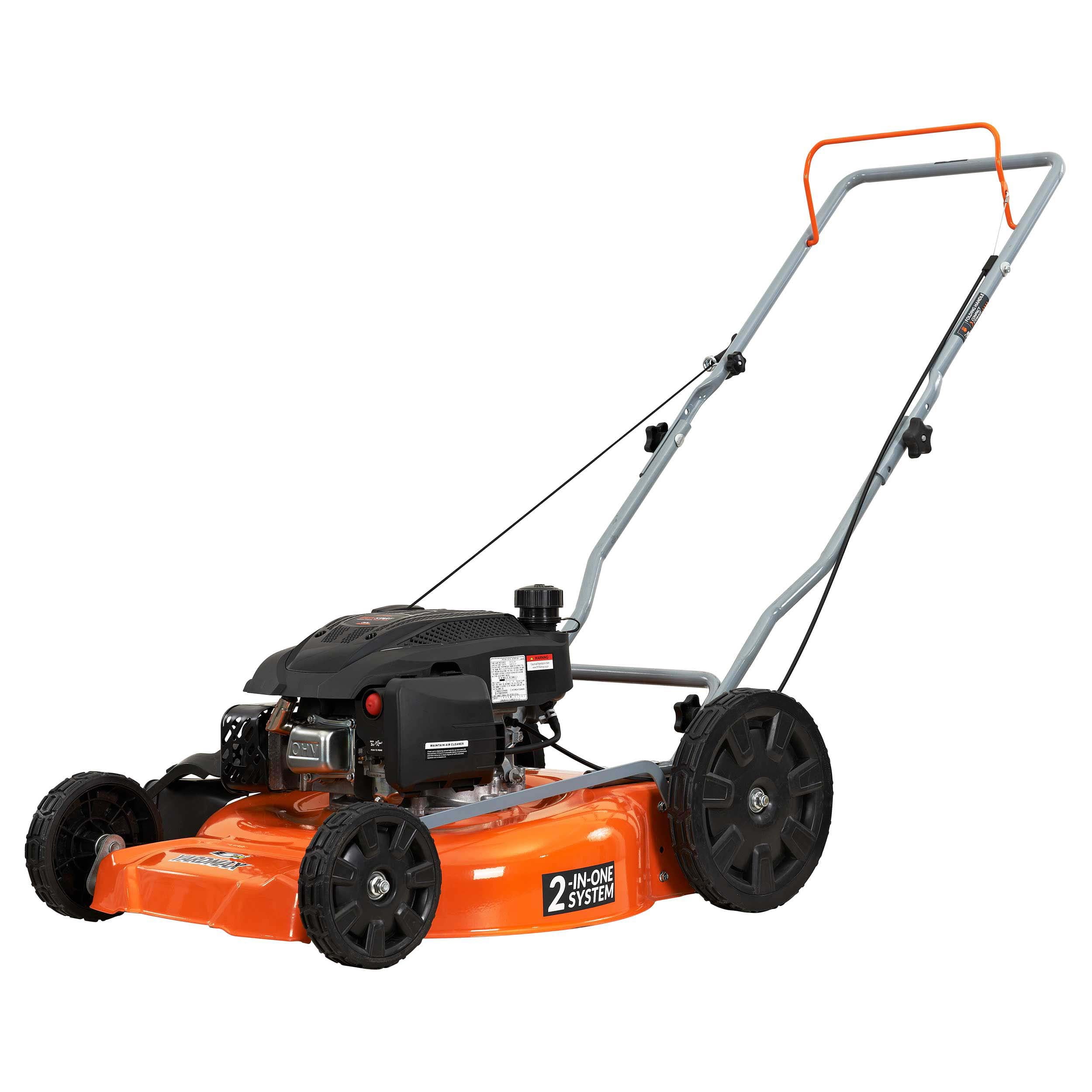 21 in. 170cc 2-in-1 Gas Walk Behind Push Lawn Mower with High Rear Wheels