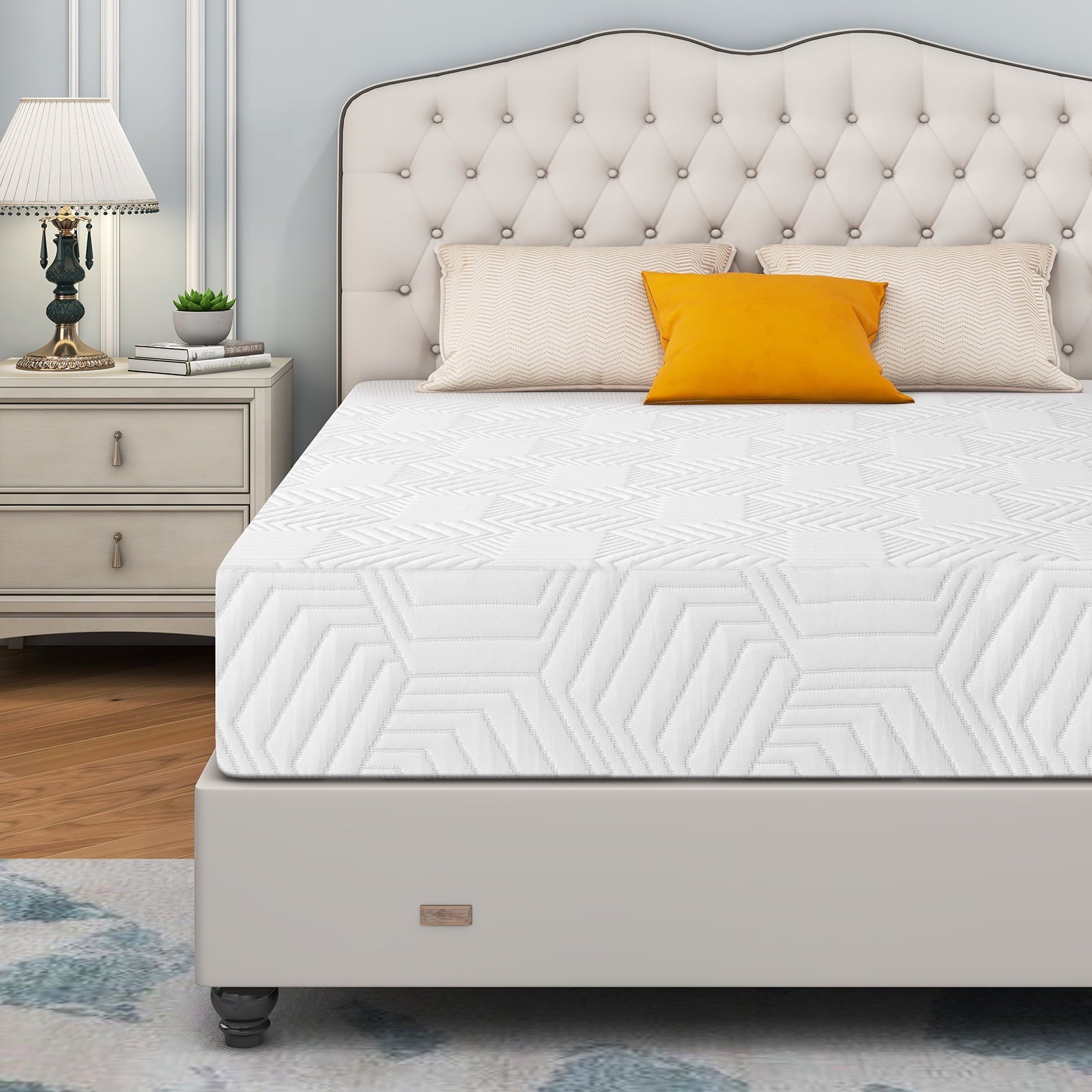 Size Mattress, 10 inch Gel Memory Foam Mattress Mattress in a Box, for a Comfort Sleep & Pressure Relief, Medium Firm Feel with Motion Isolating