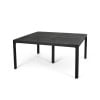 GDF Studio Dinah Outdoor Cast Aluminum Square Dining Table, Antique Matte Black