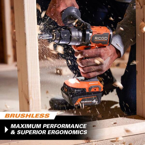 18V Brushless Cordless 3-Tool Combo Kit w/ Hammer Drill, Impact Driver, 7-1/4 in. Circular Saw, Batteries, Charger & Bag
