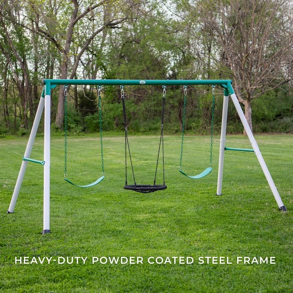 Little Brutus Heavy-Duty Metal A-Frame Swing Set