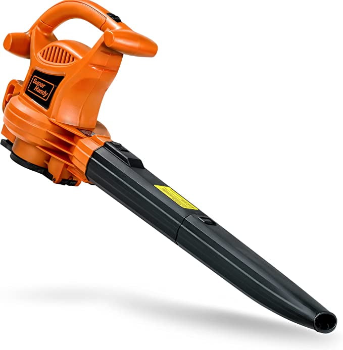 SuperHandy Electric Leaf Blower: 3-in-1 Vacuum, Mulcher & Debris Duster, 120V 12-Amp Corded, 220MPH Max, 2 Stage Variable Speed, Lightweight for Yards, Lawns & Gardens