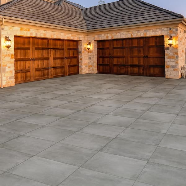 Nolitan Smoke 24 in. x 24 in. x 3 cm. Porcelain Paver Tile (8 sq. ft./Case)