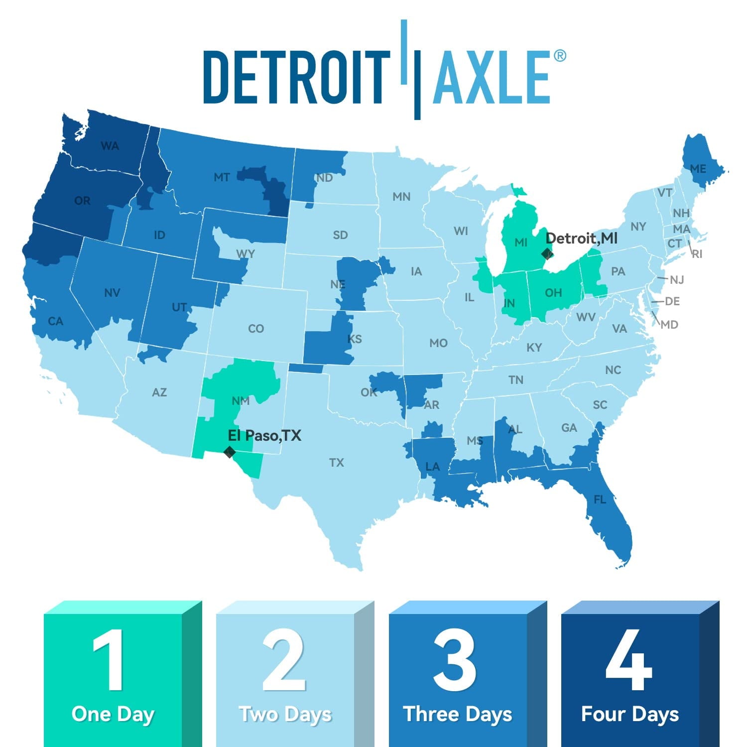 Detroit Axle - Front Disc Brakes and Rotors Brake Pads Replacement for 2003-2008 Toyota Corolla Matrix Pontiac Vibe - 4pc Set