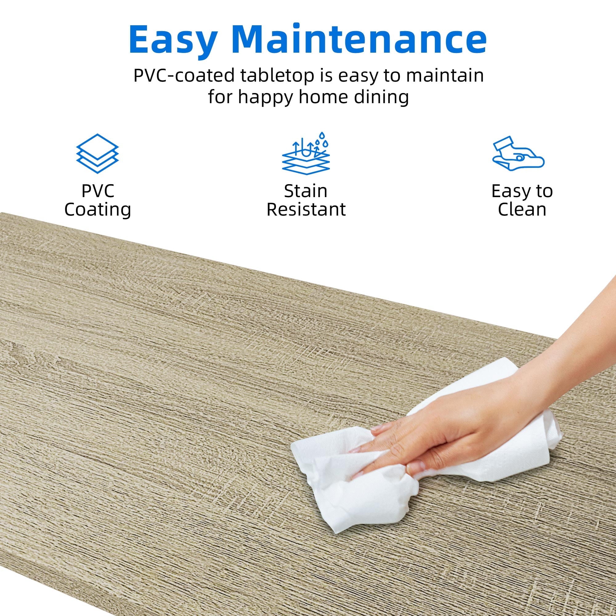 Dextrus 5 Piece Dining Set, Modern Wood Metal 42