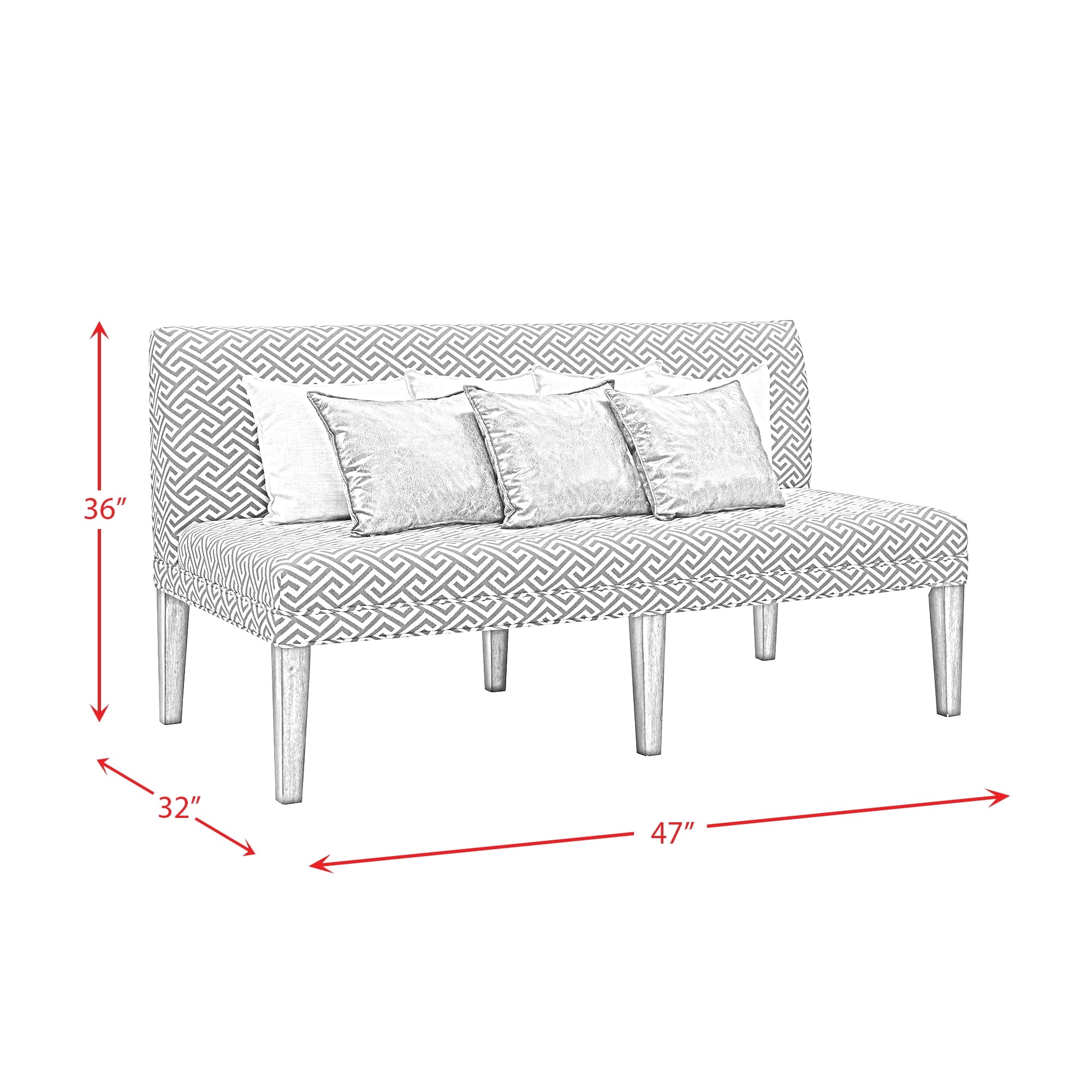Picket House Furnishings Hayward Upholstered Dining Settee
