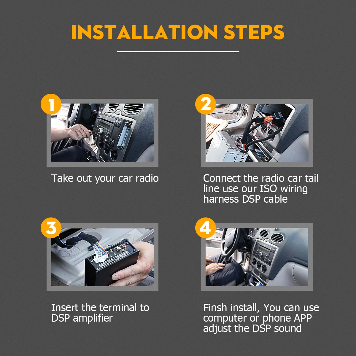 Sunbuck 9900 Watts 4 Channel Car Amplifier Stereo Audio Speaker Amp System Class A/B
