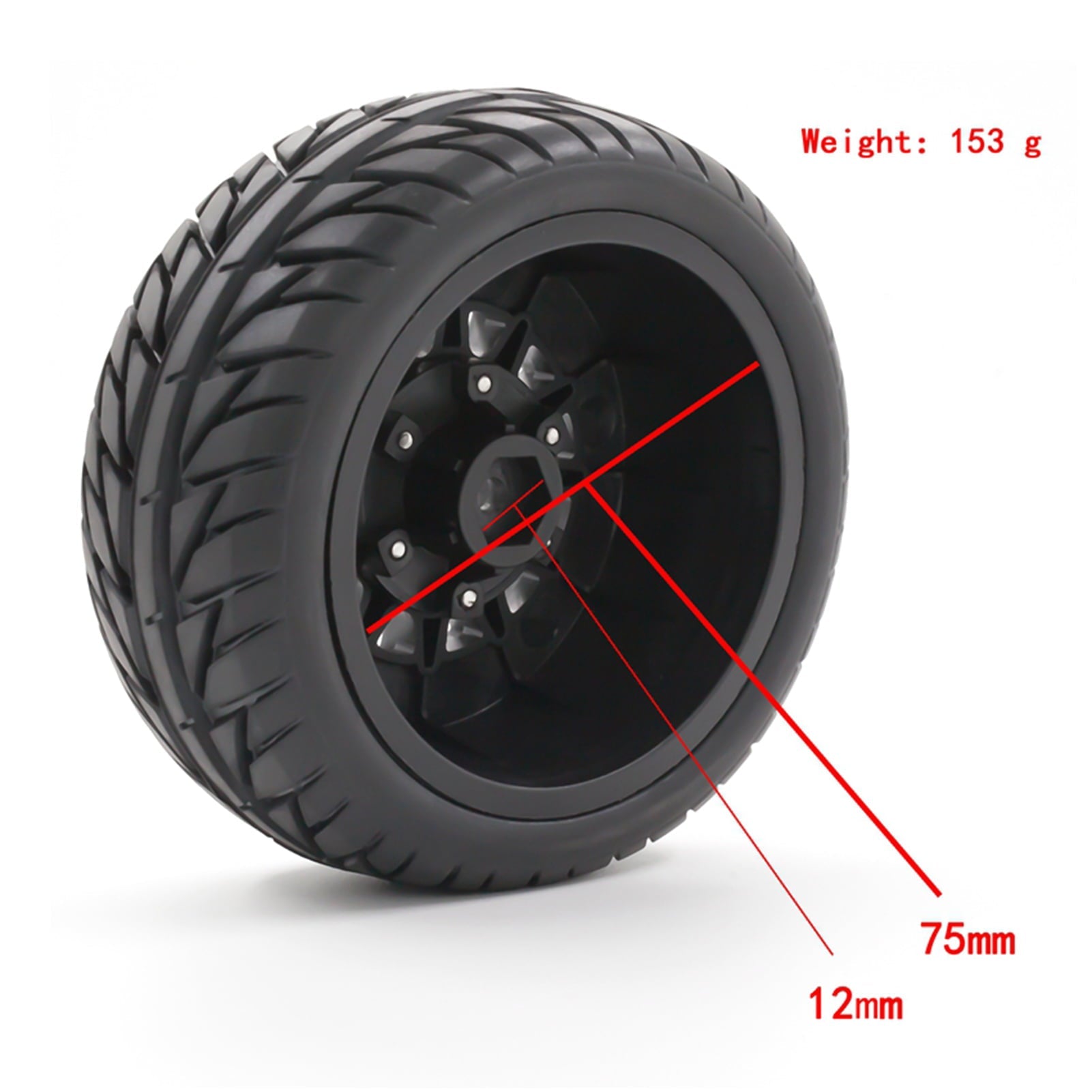 RC Car Tires 4pcs Replacements for 12MM 14MM 17MM ARRMA HSP Tamiya HPI Off-road Vehicle Short Truck