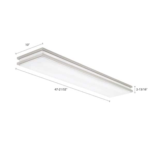 Brushed Nickel Linear Saturn LED Flush Mount