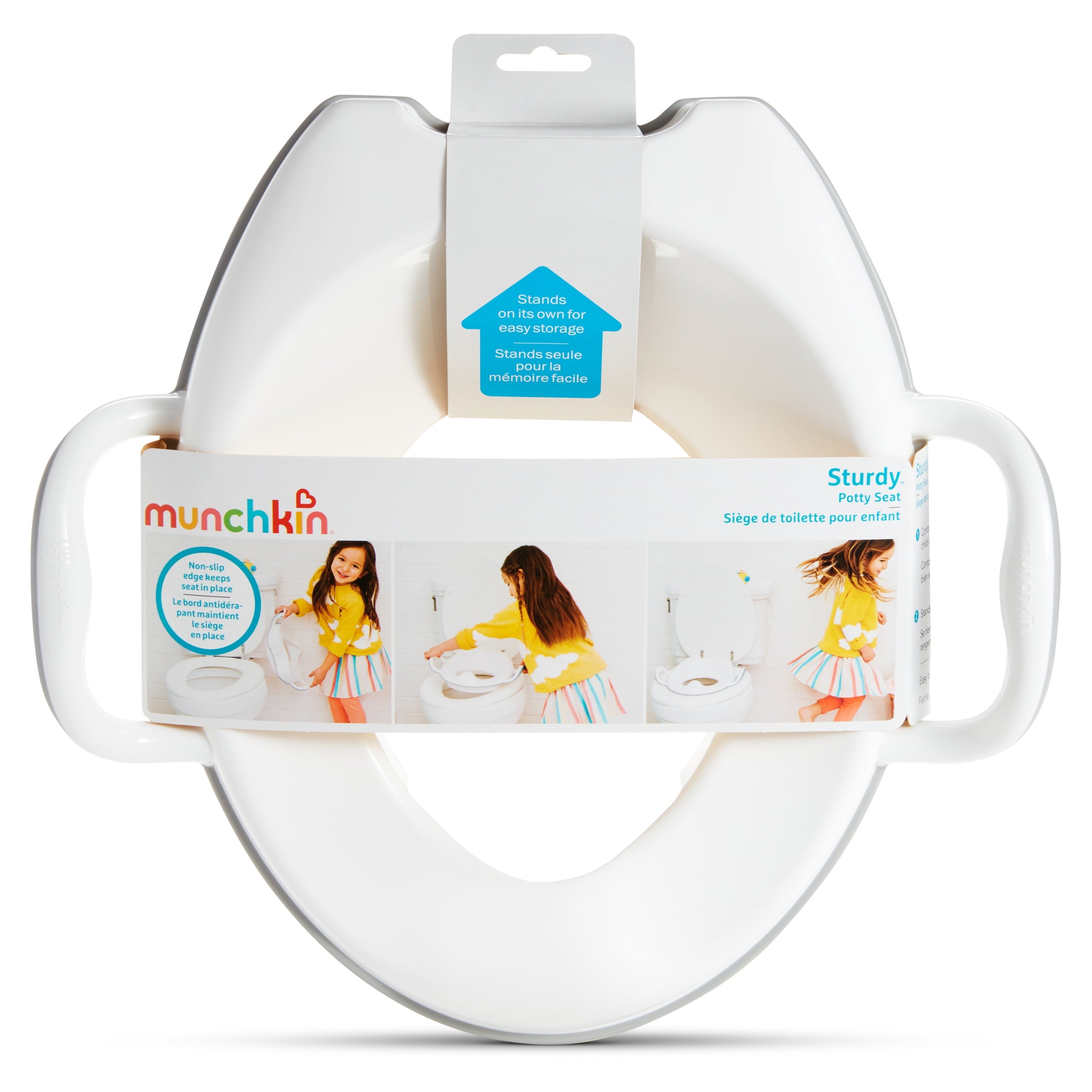 Munchkin Sturdy Toddler Potty Seat, Built-in Handles, Unisex, Gray