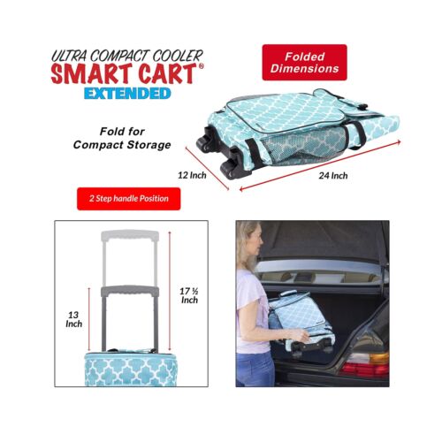 dbest products Ultra Compact Smart Cart Cooler Extended Insulated Collapsible...