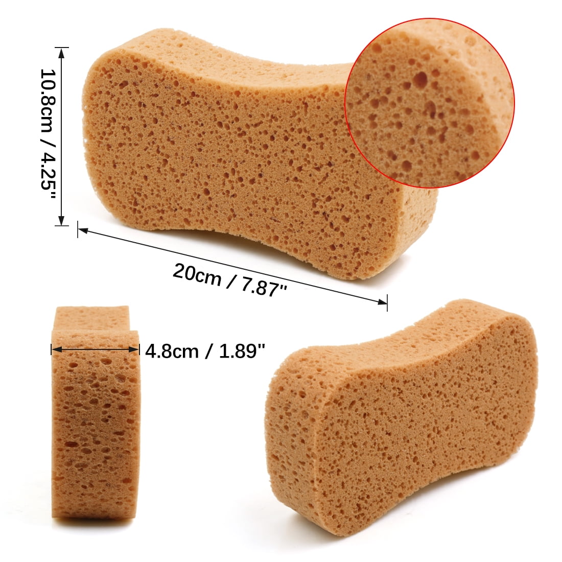 Auto Car Windshield Soft Perforated Yellow Wash Sponge Pad