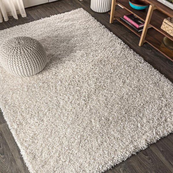 Mercer Shag Plush Cream 8 ft. x 10 ft. Area Rug