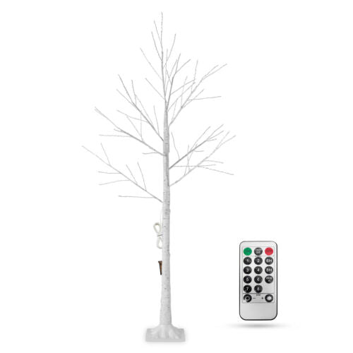 6Ft  Lighted Birch Twig Tree 305 LED Warm White Light Home Club Christmas Decor