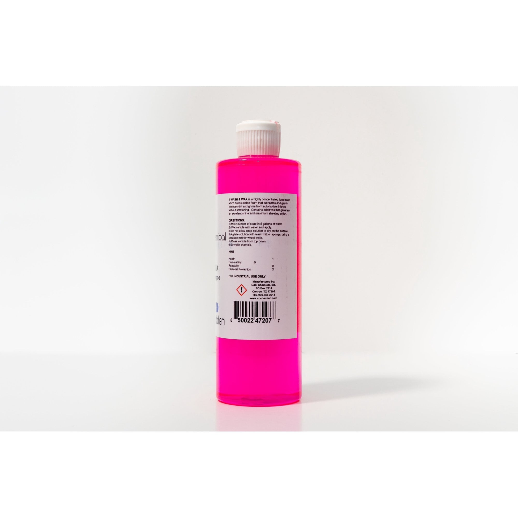 CB Chemical T Wash & Wax Concentrated Shampoo, Foaming Car Wash Soap - Car Wax Polish Detail Spray, Pressure Washer, Safe for Cars, Trucks, Motorcycles, RVs & More - 16 Fl Oz