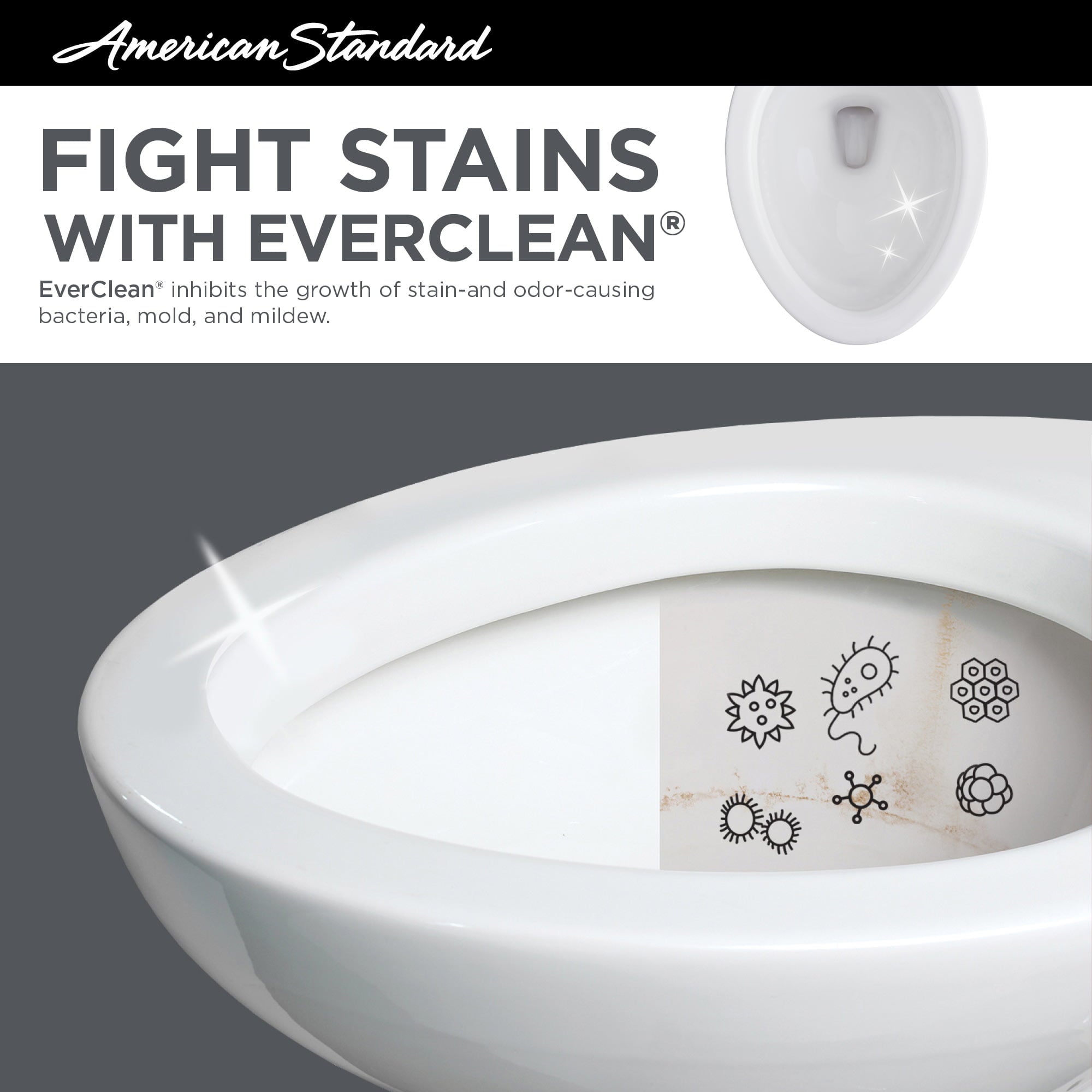 American Standard Traditional Slow-Close EverClean Elongated Closed Front Toilet Seat in White