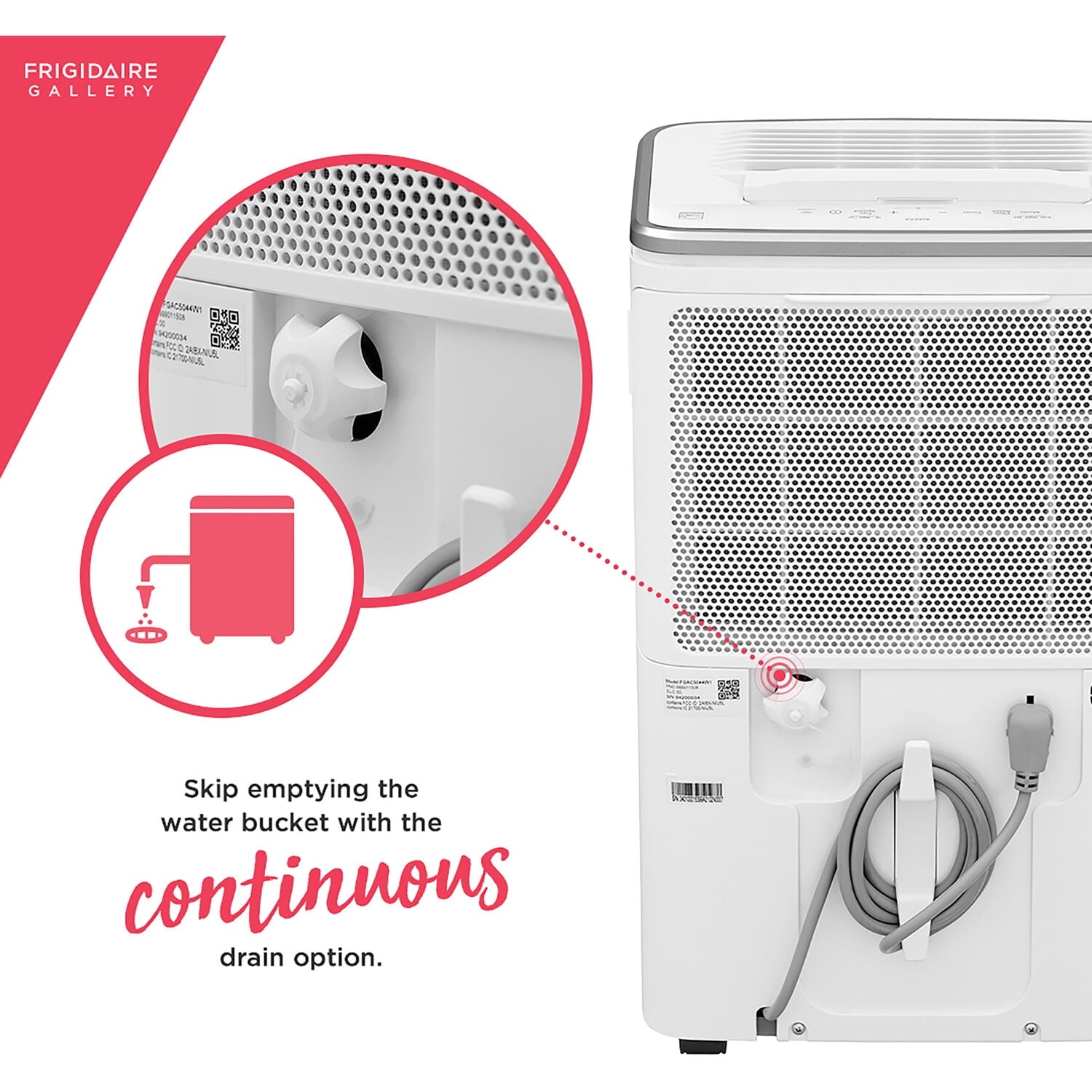 Frigidaire Gallery High Humidity 50 Pint Capacity Dehumidifier with Wi-Fi