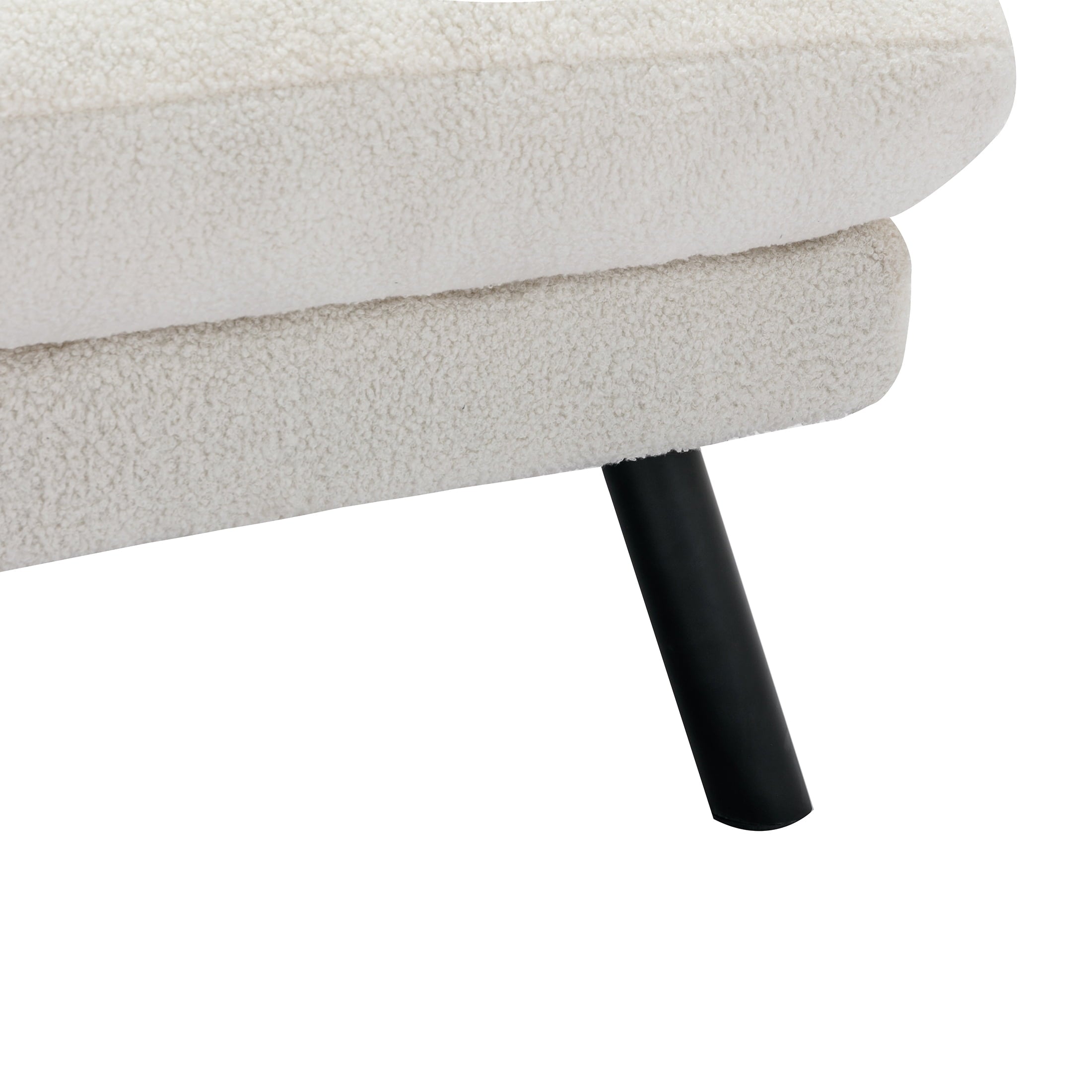 Mainstays Camden Cozy Futon, Cream Boucle Fabric