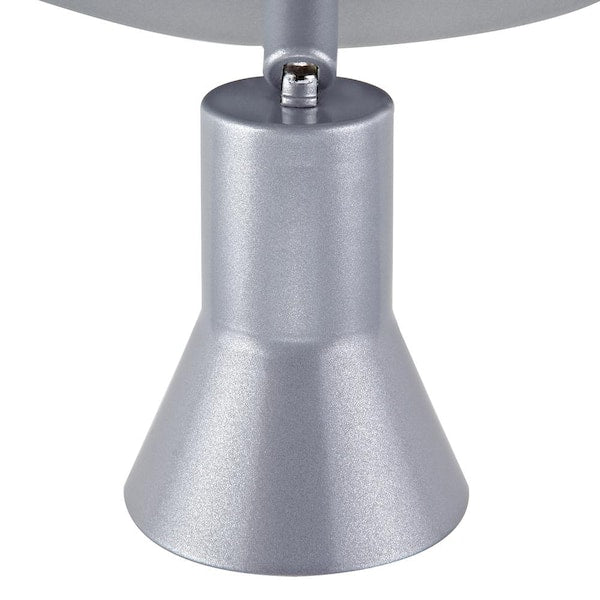 Heba 8.66 in. 3-Light Painted Silver Transitional Canopy Track Lighting Kit with 3 x 50-Watt GU10 Halogen Bulb Included