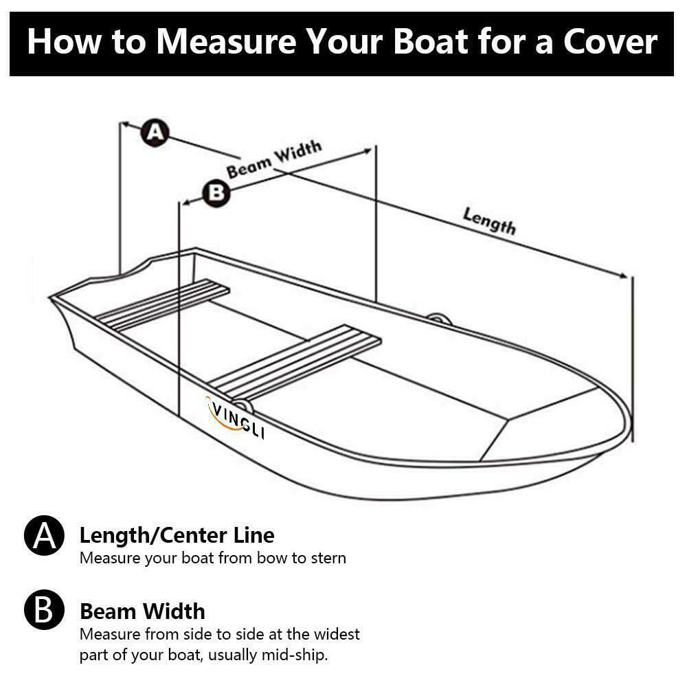 Heavy Duty Trailerable Waterproof Boat Cover, Fits V-Hull, Fishing Boat, Bass Boats, Pro-Style Cover, 17-19ft