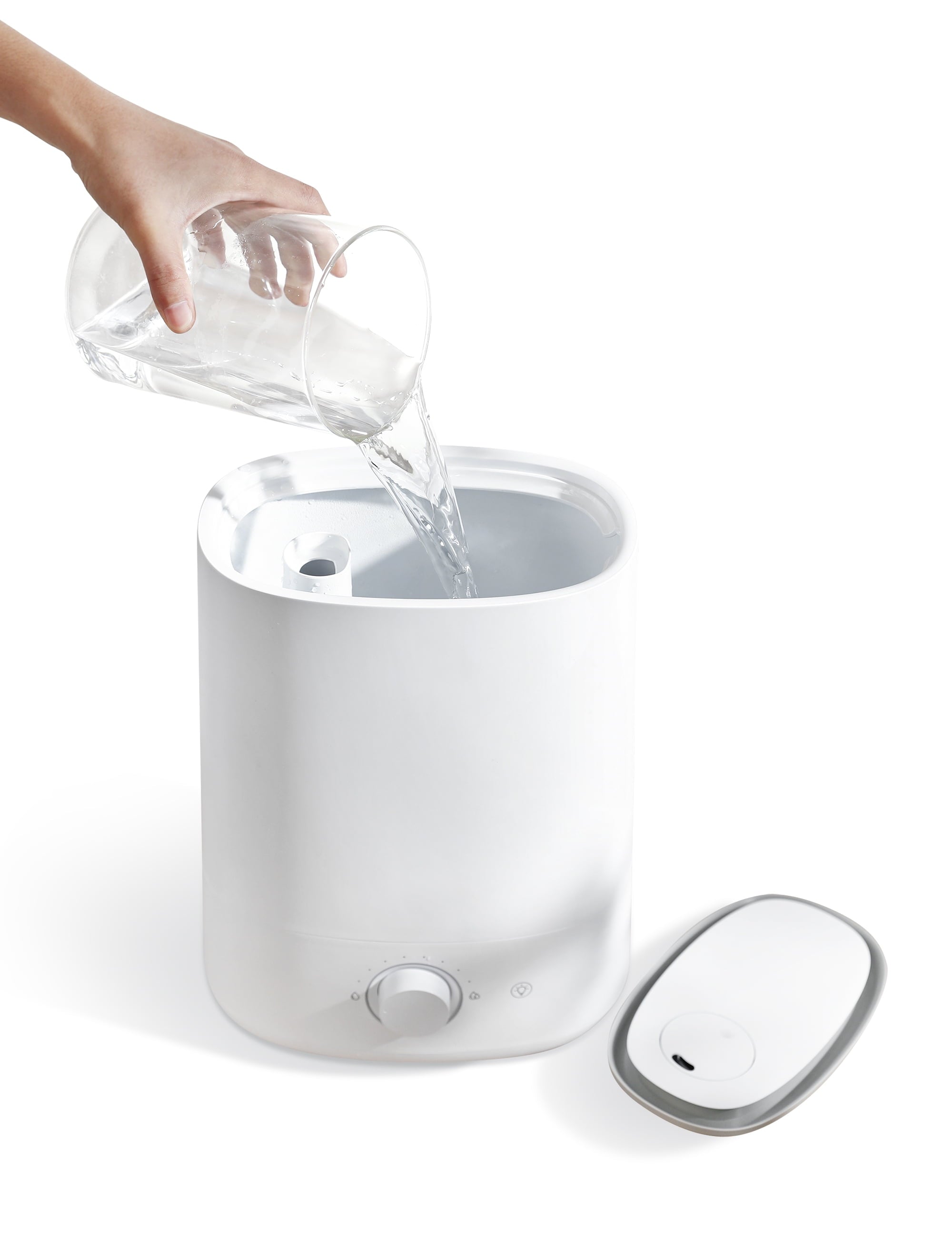 TaoTronics Humidifier, Top Fill 4.5L Ultrasonic Cool Mist Humidifiers with Essential Oil Tray, Nano-Coating, Auto Shut-off for Bedroom, Living Room, Home and Office, 100 sq ft, White