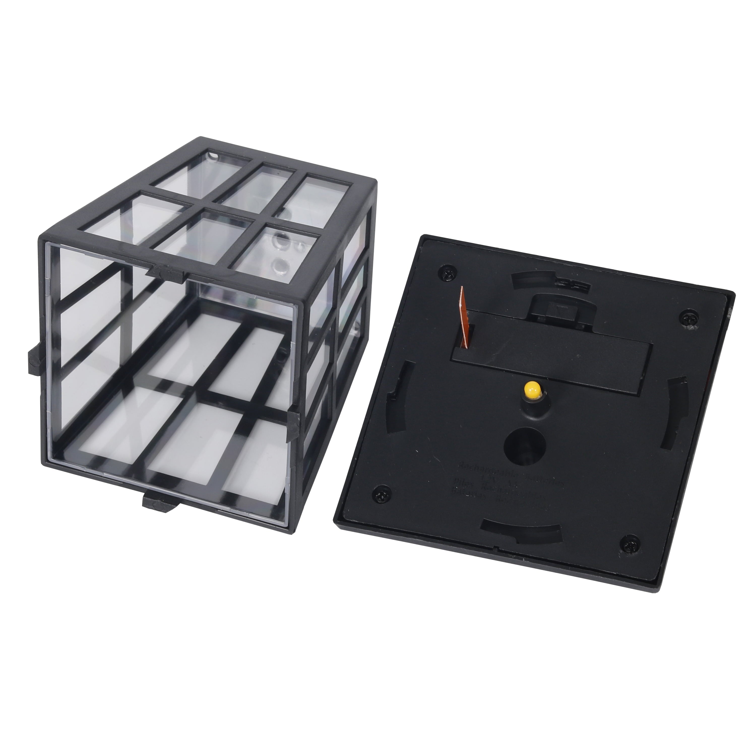 Mainstays Solar Powered Black Square Design LED Path Light, 5 Lumens (6 Count)