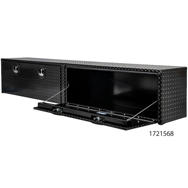 96 in. Black Diamond Tread Aluminum Top Mount Truck Tool Box
