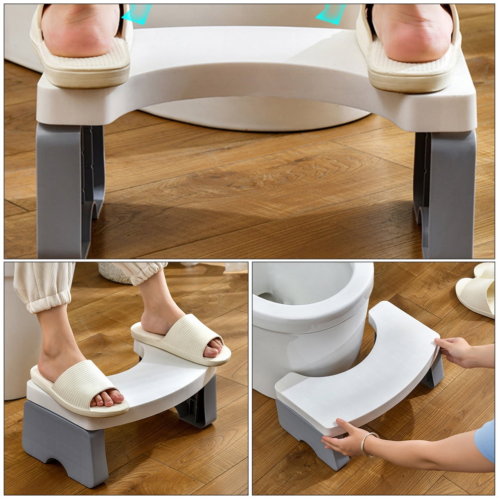 Toilet Stool Foot Potty Poop Height Children Bathroom Pooper Rest Footrest Squatty Assistance Chair Splicable Foldable