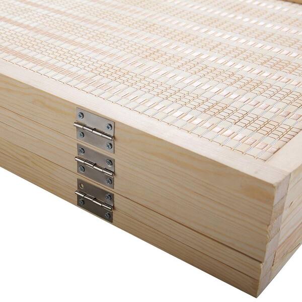 6-Panel Natural Bamboo Room Divider, Private Folding Portable Partition Screen for Home Office