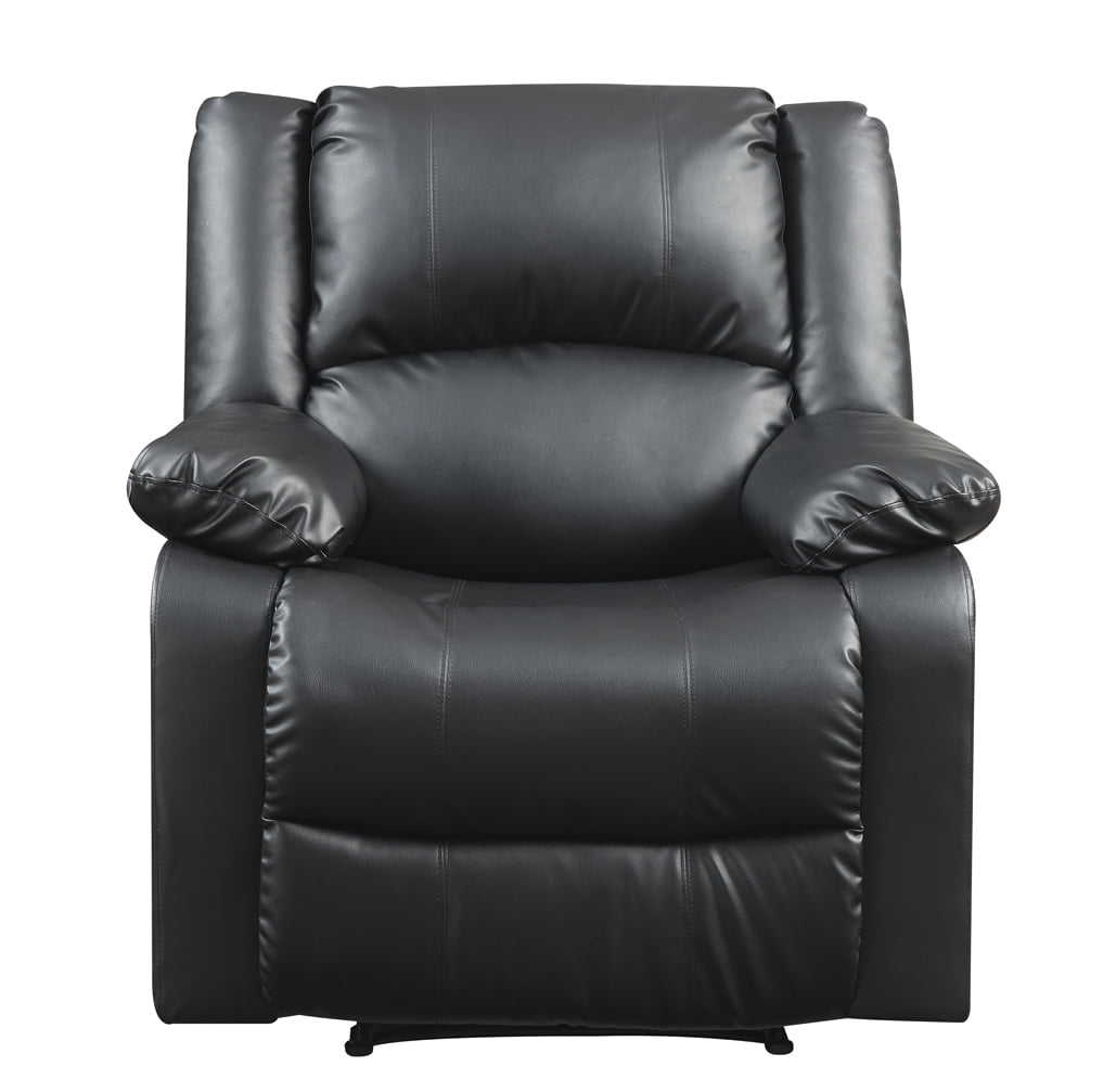 Relax-a-Lounger Warren Standard Manual Recliner, Black Faux Leather