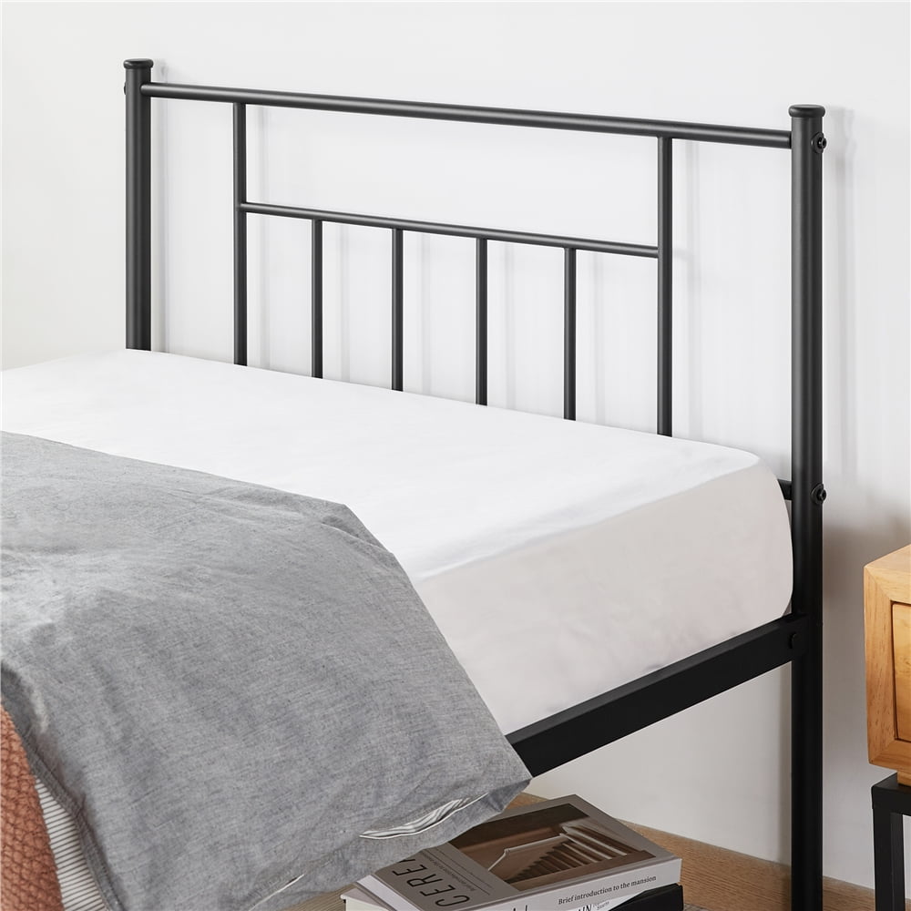 Yaheetech Metal Bed Frame with Headboard & Footboard,Twin Size, Black