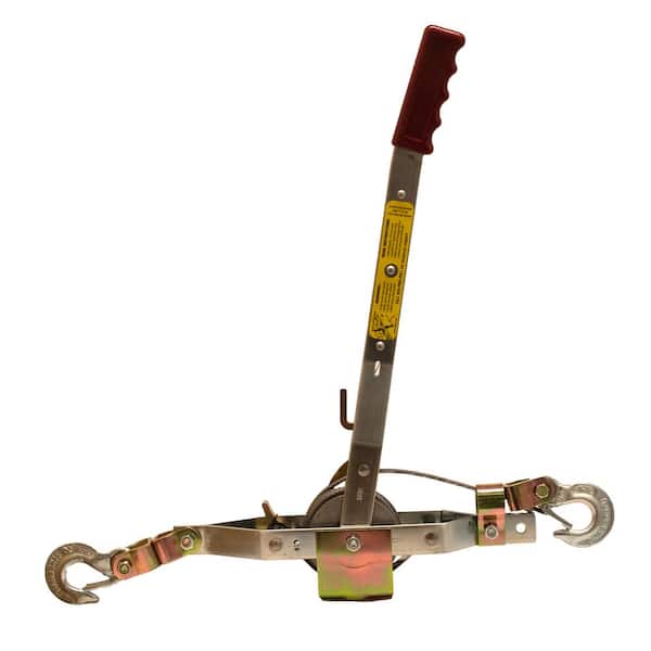 1,500 lb. 3/4-Ton Capacity 22 ft. Max Lift 15:1 Leverage Winch Puller Come Along Tool with Included Cable