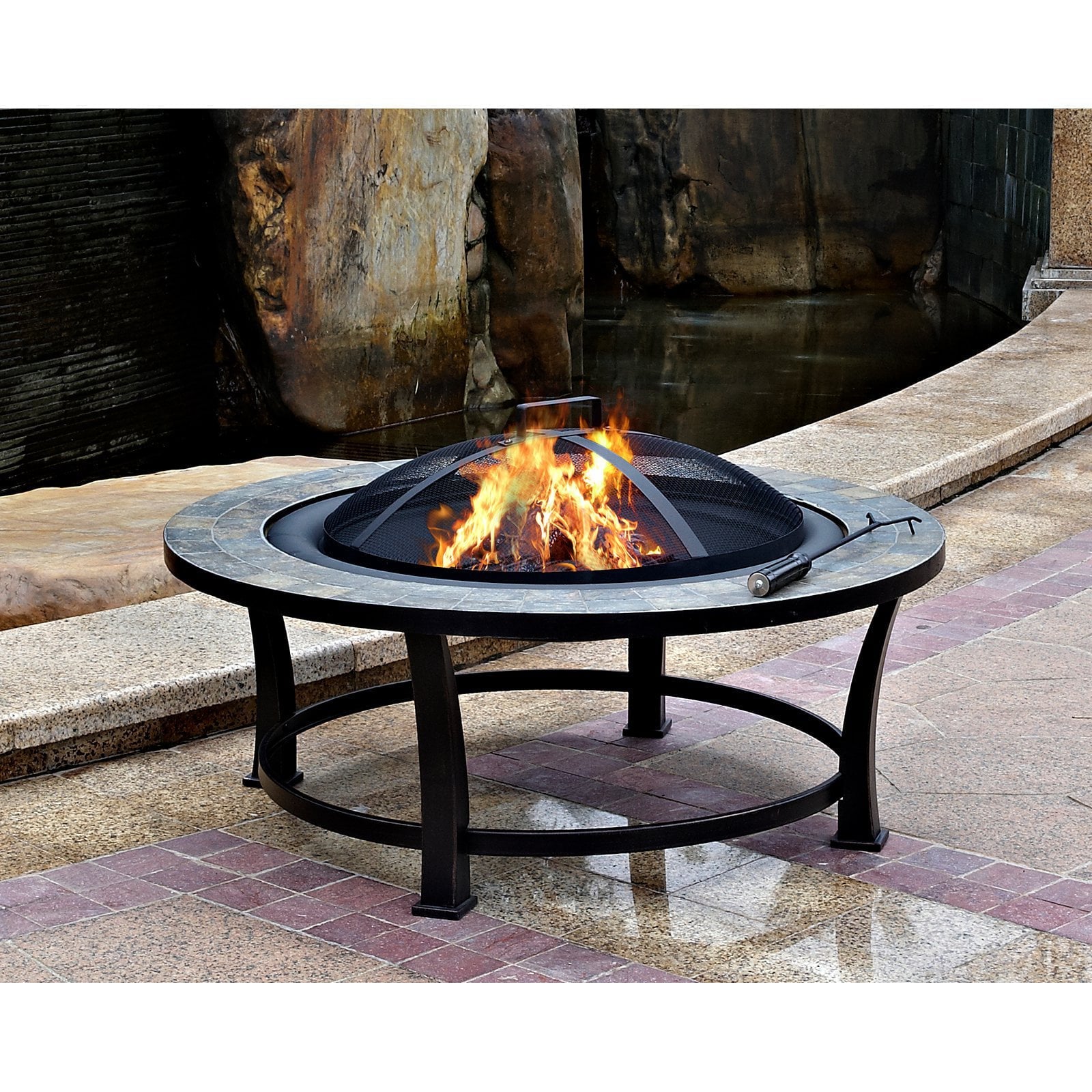 AZ Patio Heaters Slate 40 diam. Fire Table