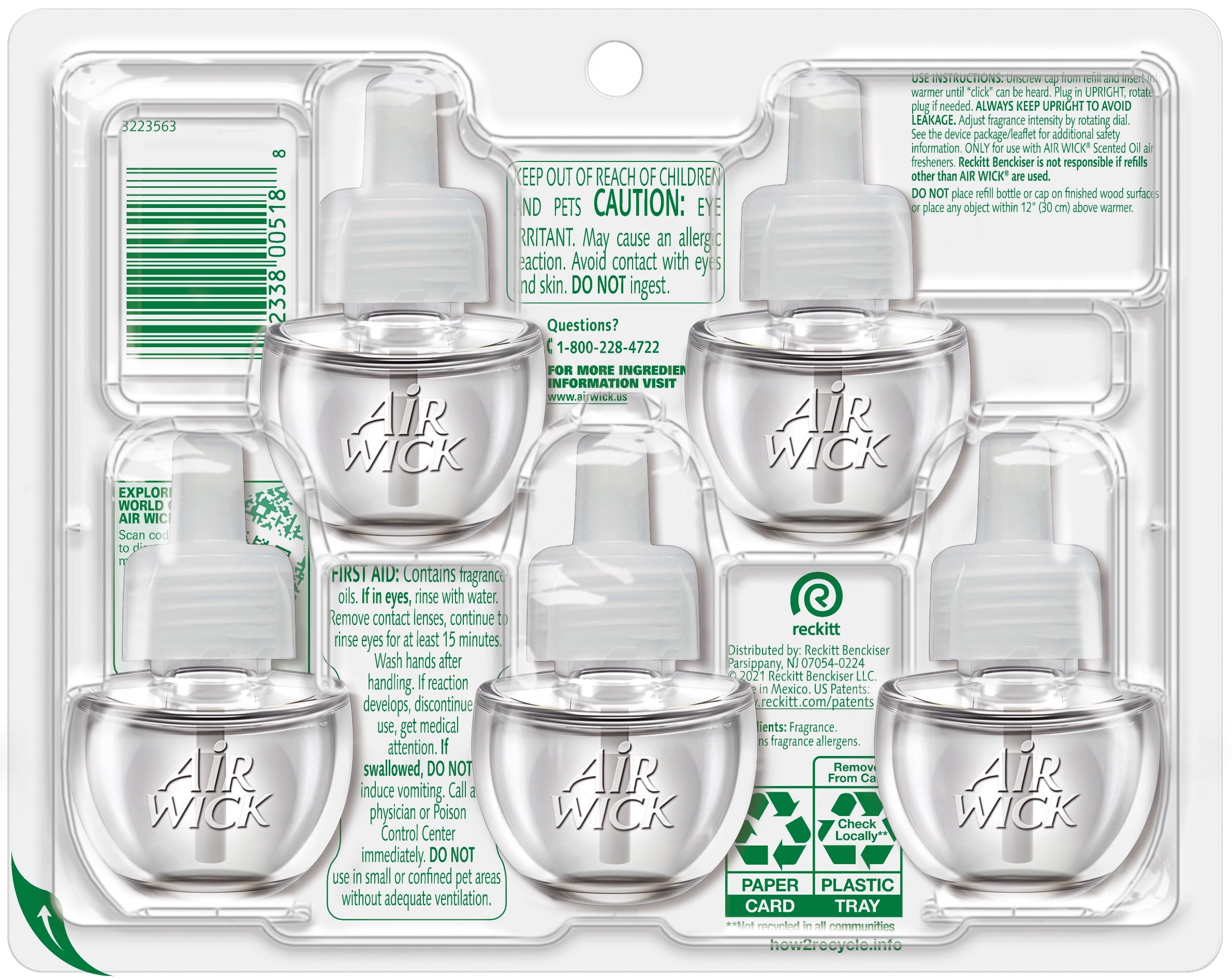 AIR WICK Scented Oil - Refill Brown Sugar & Vanilla 5/5 ct. Falliday Dressed