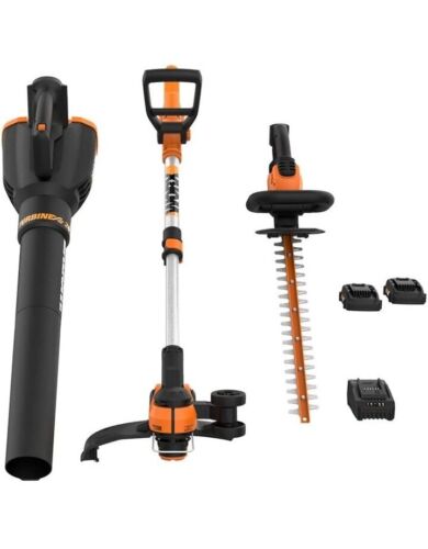 Worx WG933 - 3 PC Cordless Combo Kit with Blower, Weed Trimmer and Hedge Trimmer