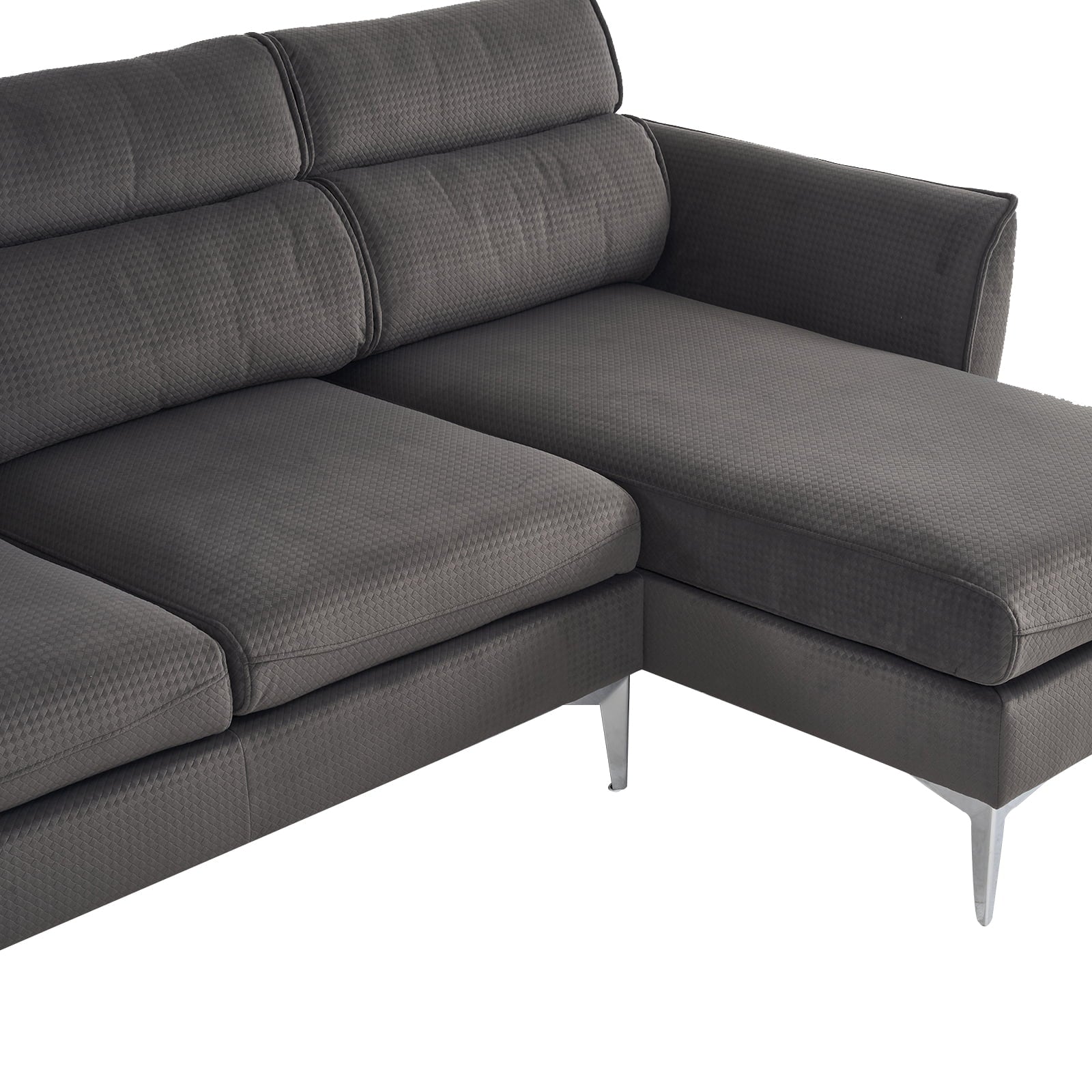 Ktaxon L Shape Sectional Sofa with Reversible Chaise, 112