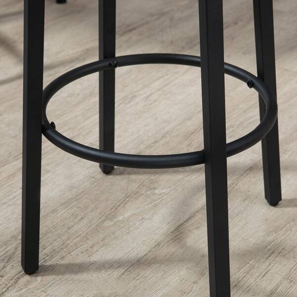 5-Piece Bar Table and Chairs Set, Space Saving Dining Table with 4 Stools For Pub And Kitchen