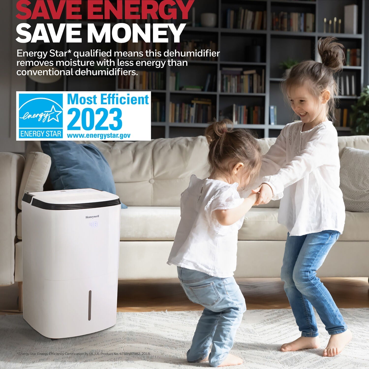 Honeywell 70 Pint Energy Star Dehumidifier Up to 4000 Sq. Ft., TP70AWKNR